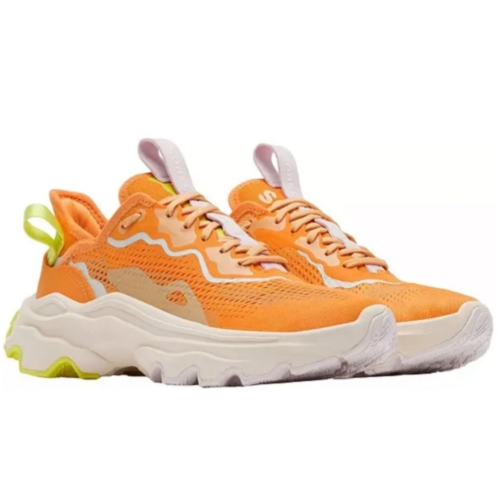 Sorel Kinetic Breakthru Day Lace Chunky Sneakers Solar Flare Lime Size 7